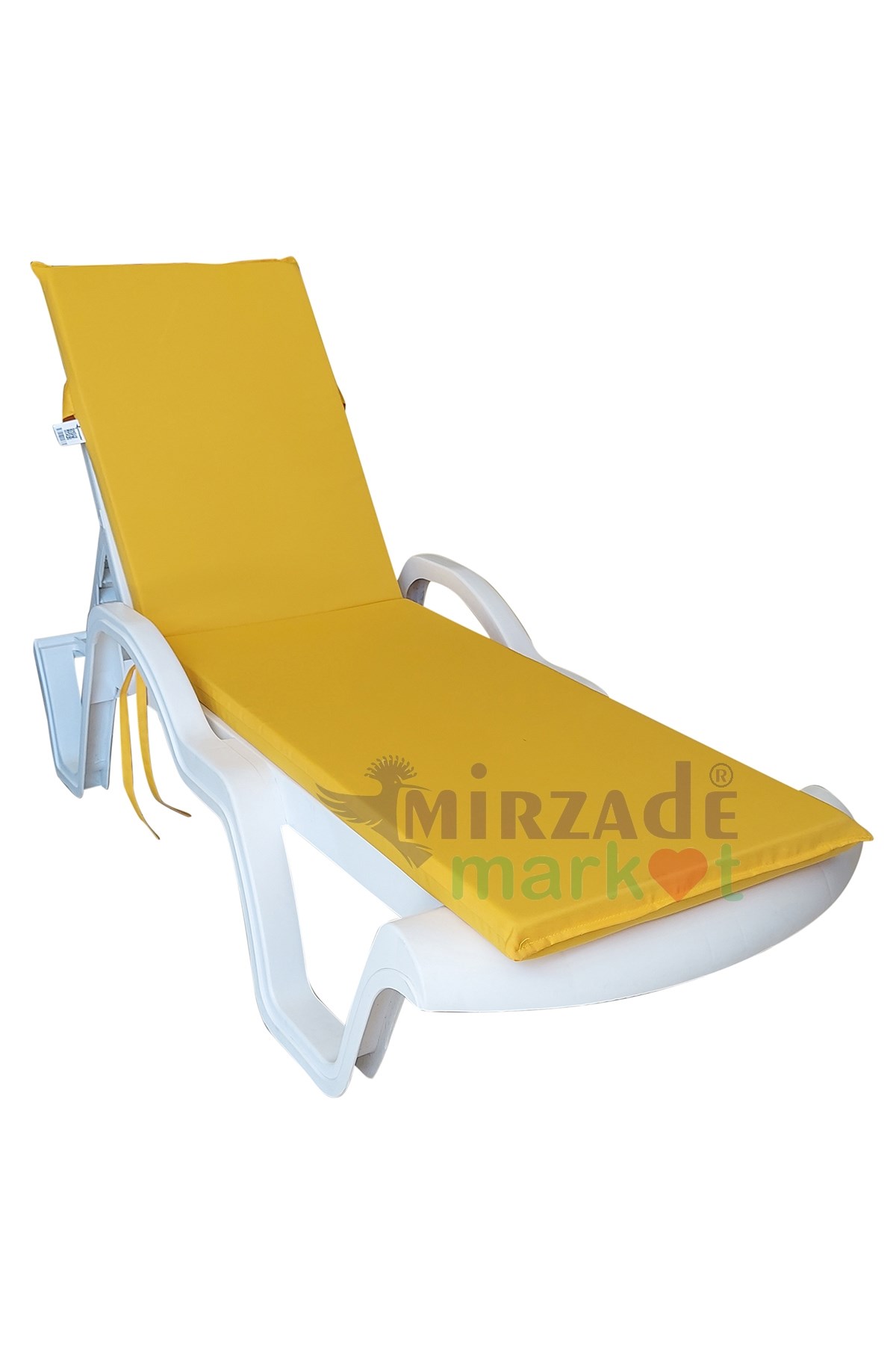 Mi̇rzade Şezlong Mi̇nderi̇ Standart Su Geçi̇rmez Malzeme-Sari | Su Geçirmez Şezlong Minderi – 5 cm Sünger