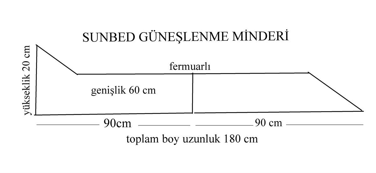 Katlanır Sunbed Güneşlenme Minderi - Krem | Taşınabilir, Su Geçirmez | Mirzade
