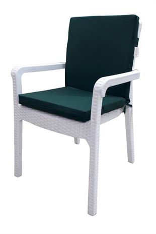 Mi̇rzade 4 Adet Eli̇t Su Geçi̇rmez Yüksek Arkali Mi̇nder-Koyu Yeşi̇l | 4’lü Su Geçirmez Yüksek Arkalı Sandalye Minderi – Fermuarlı