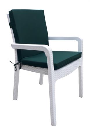 Mi̇rzade 4 Adet Eli̇t Su Geçi̇rmez Yüksek Arkali Mi̇nder-Koyu Yeşi̇l | 4’lü Su Geçirmez Yüksek Arkalı Sandalye Minderi – Fermuarlı