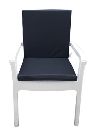 Mi̇rzade 4 Adet Eli̇t Su Geçi̇rmez Yüksek Arkali Mi̇nder-Si̇yah | 4’lü Su Geçirmez Yüksek Arkalı Sandalye Minderi – Fermuarlı