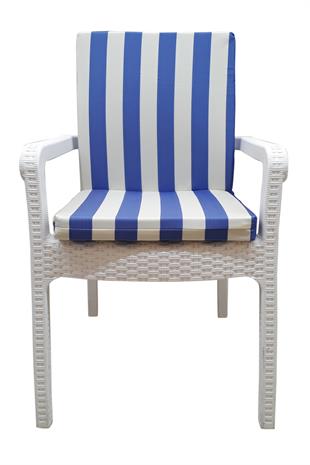 Mi̇rzade 4 Adet Eli̇t Su Geçi̇rmez Yüksek Arkali Mi̇nder-Mavi̇/Krem | 4’lü Su Geçirmez Yüksek Arkalı Sandalye Minderi – Fermuarlı