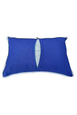 MİRZADE ELİT SALINCAK MİNDERİ SU İTİCİ KUMAŞ GRİ SÜNGER FERMUARLI SET-saks mavi drm 4807