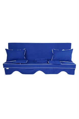 MİRZADE ELİT SALINCAK MİNDERİ SU İTİCİ KUMAŞ GRİ SÜNGER FERMUARLI SET-saks mavi drm 4807