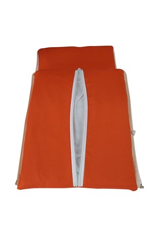 MİRZADE ELİT SALINCAK MİNDERİ SU İTİCİ KUMAŞ GRİ SÜNGER FERMUARLI SET-turuncu tdrk 302