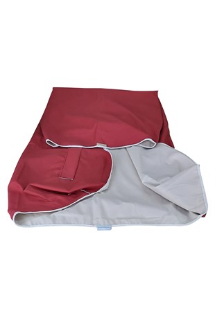 MİRZADE ELİT SALINCAK MİNDERİ SU İTİCİ KUMAŞ GRİ SÜNGER FERMUARLI SET-bordo drk 7154