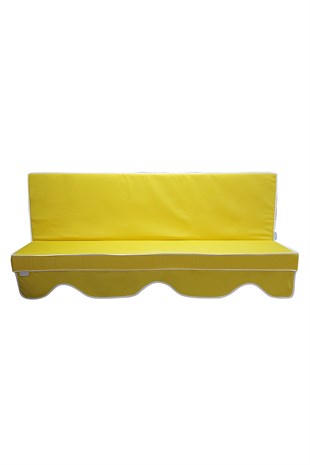 MİRZADE ELİT SALINCAK MİNDERİ SU İTİCİ KUMAŞ GRİ SÜNGER FERMUARLI SET-sarı tdrs160