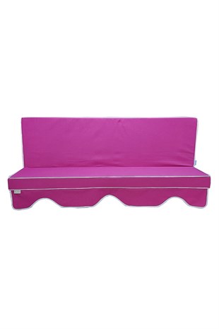 MİRZADE ELİT SALINCAK MİNDERİ SU İTİCİ KUMAŞ GRİ SÜNGER FERMUARLI SET-fuşya drm 4124