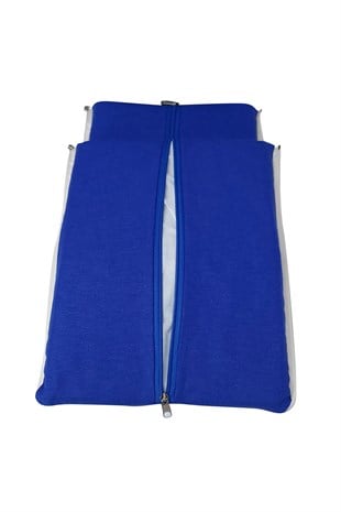 MİRZADE ELİT SALINCAK MİNDERİ SU İTİCİ KUMAŞ GRİ SÜNGER FERMUARLI SET-saks mavi drm 4807