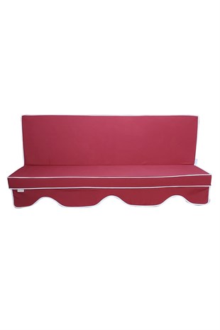 MİRZADE ELİT SALINCAK MİNDERİ SU İTİCİ KUMAŞ GRİ SÜNGER FERMUARLI SET-bordo drk 7154