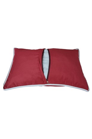 MİRZADE ELİT SALINCAK MİNDERİ SU İTİCİ KUMAŞ GRİ SÜNGER FERMUARLI SET-bordo drk 7154