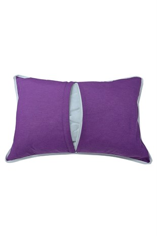 MİRZADE ELİT SALINCAK MİNDERİ SU İTİCİ KUMAŞ GRİ SÜNGER FERMUARLI SET-mor drm 2854