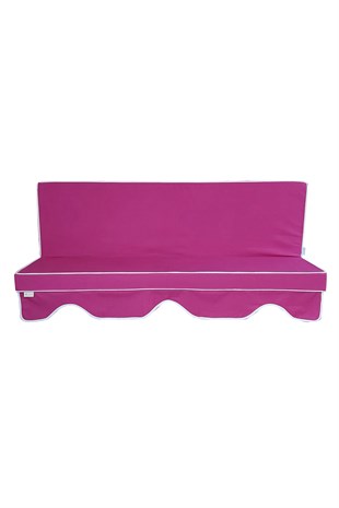 MİRZADE ELİT SALINCAK MİNDERİ SU İTİCİ KUMAŞ GRİ SÜNGER FERMUARLI SET-fuşya drm 4124