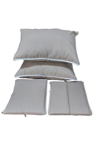 MİRZADE ELİT SALINCAK MİNDERİ SU İTİCİ KUMAŞ GRİ SÜNGER FERMUARLI SET-a.bej dre 1144