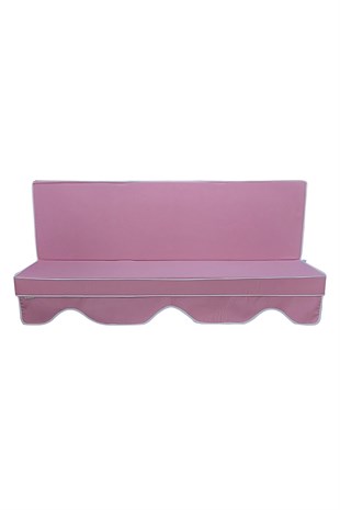 MİRZADE ELİT SALINCAK MİNDERİ SU İTİCİ KUMAŞ GRİ SÜNGER FERMUARLI SET-pembe tdrk 467