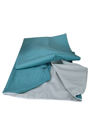 MİRZADE ELİT SALINCAK MİNDERİ PAMUKLU PANAMA KUMAŞ 10 CM GRİ SÜNGER 3 KİŞİLİK TAM TAKIM-YEŞİL