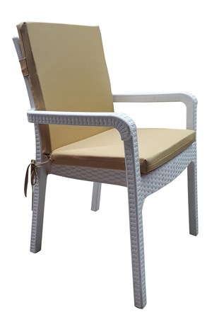 Mi̇rzade 4 Adet Eli̇t Su Geçi̇rmez Yüksek Arkali Mi̇nder-Açik Bej | 4’lü Su Geçirmez Yüksek Arkalı Sandalye Minderi – Fermuarlı