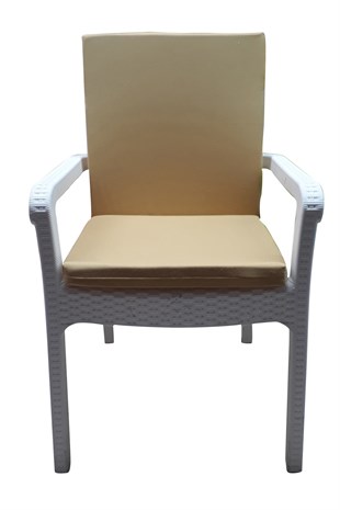 Mi̇rzade 4 Adet Eli̇t Su Geçi̇rmez Yüksek Arkali Mi̇nder-Açik Bej | 4’lü Su Geçirmez Yüksek Arkalı Sandalye Minderi – Fermuarlı