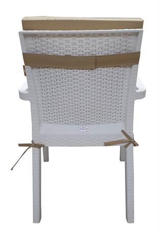 Mi̇rzade 4 Adet Eli̇t Su Geçi̇rmez Yüksek Arkali Mi̇nder-Açik Bej | 4’lü Su Geçirmez Yüksek Arkalı Sandalye Minderi – Fermuarlı