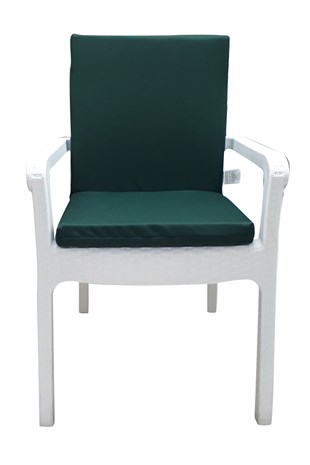 Mi̇rzade 4 Adet Eli̇t Su Geçi̇rmez Yüksek Arkali Mi̇nder-Koyu Yeşi̇l | 4’lü Su Geçirmez Yüksek Arkalı Sandalye Minderi – Fermuarlı