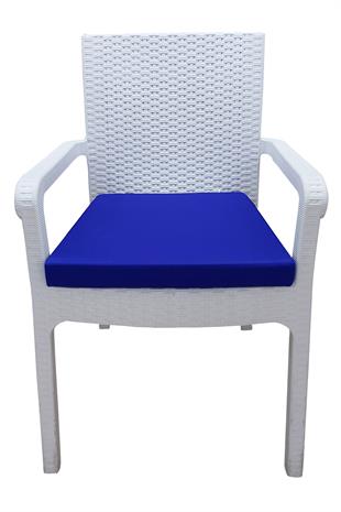 Mi̇rzade 6 Adet Hera Si̇esta  Mi̇nder Su Geçi̇rmez Kumaş 5 Cm Gri̇ Sünger-Saksmavi̇ | 6’lı Su Geçirmez Hera Siesta Minderi – Fermuarlı