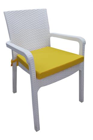 Mi̇rzade 4 Adet Hera Si̇esta Mi̇nder Su Geçi̇rmez Kumaş 5 Cm Gri̇ Sünger-Sari | 4’lü Su Geçirmez Hera Siesta Minderi – Fermuarlı