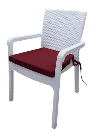 Mi̇rzade 4 Adet Hera Si̇esta Mi̇nder Su Geçi̇rmez Kumaş 5 Cm Gri̇ Sünger-Bordo | 4’lü Su Geçirmez Hera Siesta Minderi – Fermuarlı