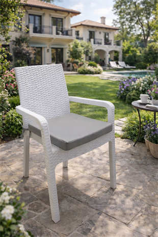 Mi̇rzade 4 Adethera Si̇esta  Mi̇nderi̇ Su Geçi̇rmez Kumaş 5 Cm Gri̇ Sünger-Açik Gri̇ | 4’lü Su Geçirmez Hera Siesta Minderi – Fermuarlı