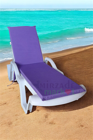 Mi̇rzade Şezlong Mi̇nderi̇ Standart Su Geçi̇rmez Malzeme-Mor | Su Geçirmez Şezlong Minderi – 5 cm Sünger