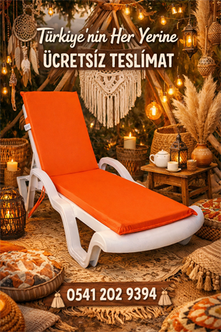 Mi̇rzade Şezlong Mi̇nderi̇ Standart  Su Geçi̇rmez Malzeme-Turuncu | Su Geçirmez Şezlong Minderi – 5 cm Sünger