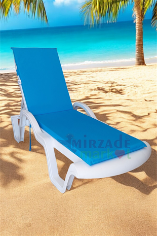 Mi̇rzade Şezlong Mi̇nderi̇ Standart  Su Geçi̇rmez Malzeme-Turkuaz | Su Geçirmez Şezlong Minderi – 5 cm Sünger