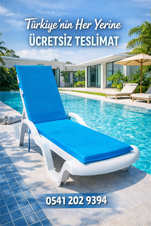 Mi̇rzade Şezlong Mi̇nderi̇ Standart  Su Geçi̇rmez Malzeme-Turkuaz | Su Geçirmez Şezlong Minderi – 5 cm Sünger