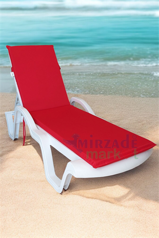 Mi̇rzade Şezlong Mi̇nderi̇ Standart  Su Geçi̇rmez Malzeme-Kirmizi | Su Geçirmez Şezlong Minderi – 5 cm Sünger