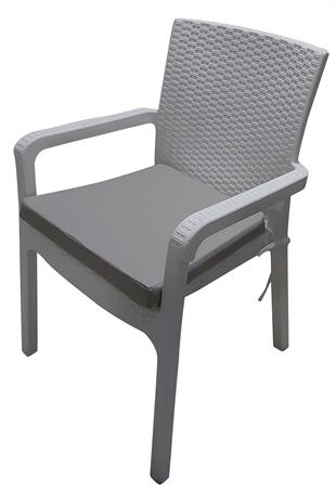 Mi̇rzade 4 Adethera Si̇esta  Mi̇nderi̇ Su Geçi̇rmez Kumaş 5 Cm Gri̇ Sünger-Açik Gri̇ | 4’lü Su Geçirmez Hera Siesta Minderi – Fermuarlı