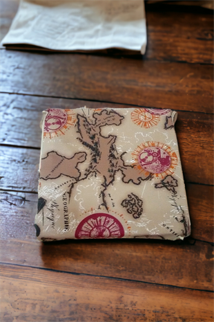 Mirzade 4lü Paket Sandalye Minderi tekli 40x40-kırmızı harita