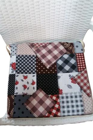 Mirzade 4lü Paket Sandalye Minderi tekli 40x40- patchwork