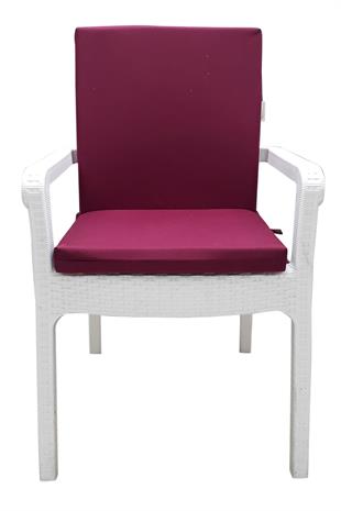 Mi̇rzade 6 Adet Eli̇t Su Geçi̇rmez Yüksek Arkali Mi̇nder-Bordo | 6’lı Su Geçirmez Yüksek Arkalı Sandalye Minderi – Fermuarlı