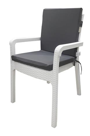 Mi̇rzade 6 Adet Eli̇t Su Geçi̇rmez Yüksek Arkali Mi̇nder-Koyu Gri̇ | 6’lı Su Geçirmez Yüksek Arkalı Sandalye Minderi – Fermuarlı