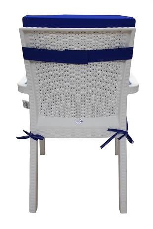 Mi̇rzade 6 Adet Eli̇t Su Geçi̇rmez Yüksek Arkali Mi̇nder-Saks Mavi̇ | 6’lı Su Geçirmez Yüksek Arkalı Sandalye Minderi – Fermuarlı