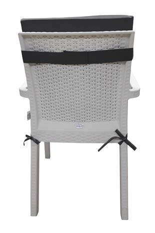 Mi̇rzade 6 Adet Eli̇t Su Geçi̇rmez Yüksek Arkali Mi̇nder-Koyu Gri̇ | 6’lı Su Geçirmez Yüksek Arkalı Sandalye Minderi – Fermuarlı