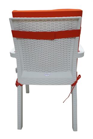 Mi̇rzade 6 Adet Eli̇t Su Geçi̇rmez Yüksek Arkali Mi̇nder-Turuncu | 6’lı Su Geçirmez Yüksek Arkalı Sandalye Minderi – Fermuarlı