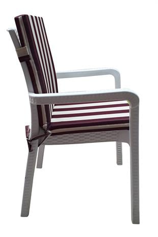 Mi̇rzade 6 Adet Eli̇t Su Geçi̇rmez Yüksek Arkali Mi̇nder-Bordo/Krem | 6’lı Su Geçirmez Yüksek Arkalı Sandalye Minderi – Fermuarlı