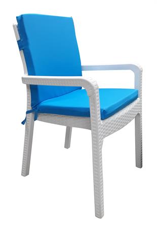 Mi̇rzade 6 Adet Eli̇t Su Geçi̇rmez Yüksek Arkali Mi̇nder-Turkuaz | 6’lı Su Geçirmez Yüksek Arkalı Sandalye Minderi – Fermuarlı