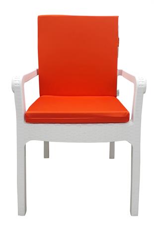 Mi̇rzade 6 Adet Eli̇t Su Geçi̇rmez Yüksek Arkali Mi̇nder-Turuncu | 6’lı Su Geçirmez Yüksek Arkalı Sandalye Minderi – Fermuarlı