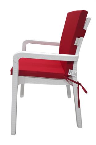 Mi̇rzade 6 Adet Eli̇t Su Geçi̇rmez Yüksek Arkali Mi̇nder-Kirmizi | 6’lı Su Geçirmez Yüksek Arkalı Sandalye Minderi – Fermuarlı