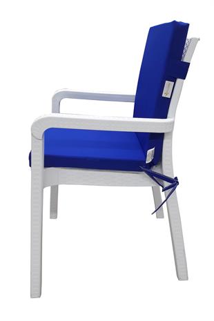 Mi̇rzade 6 Adet Eli̇t Su Geçi̇rmez Yüksek Arkali Mi̇nder-Saks Mavi̇ | 6’lı Su Geçirmez Yüksek Arkalı Sandalye Minderi – Fermuarlı