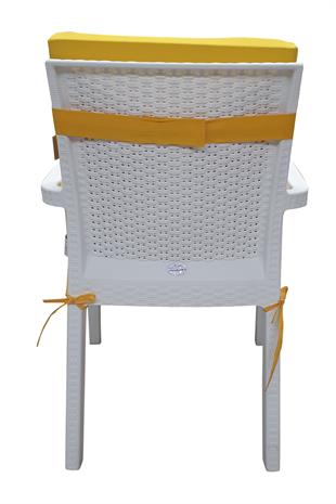 Mi̇rzade 6 Adet Eli̇t Su Geçi̇rmez Yüksek Arkali Mi̇nder-Sari | 6’lı Su Geçirmez Yüksek Arkalı Sandalye Minderi – Fermuarlı