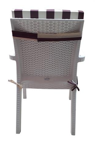 Mi̇rzade 6 Adet Eli̇t Su Geçi̇rmez Yüksek Arkali Mi̇nder-Bordo/Krem | 6’lı Su Geçirmez Yüksek Arkalı Sandalye Minderi – Fermuarlı