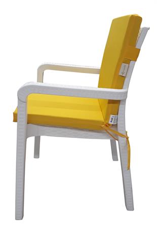 Mi̇rzade 6 Adet Eli̇t Su Geçi̇rmez Yüksek Arkali Mi̇nder-Sari | 6’lı Su Geçirmez Yüksek Arkalı Sandalye Minderi – Fermuarlı