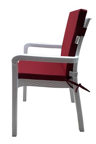 Mi̇rzade 6 Adet Eli̇t Su Geçi̇rmez Yüksek Arkali Mi̇nder-Bordo | 6’lı Su Geçirmez Yüksek Arkalı Sandalye Minderi – Fermuarlı